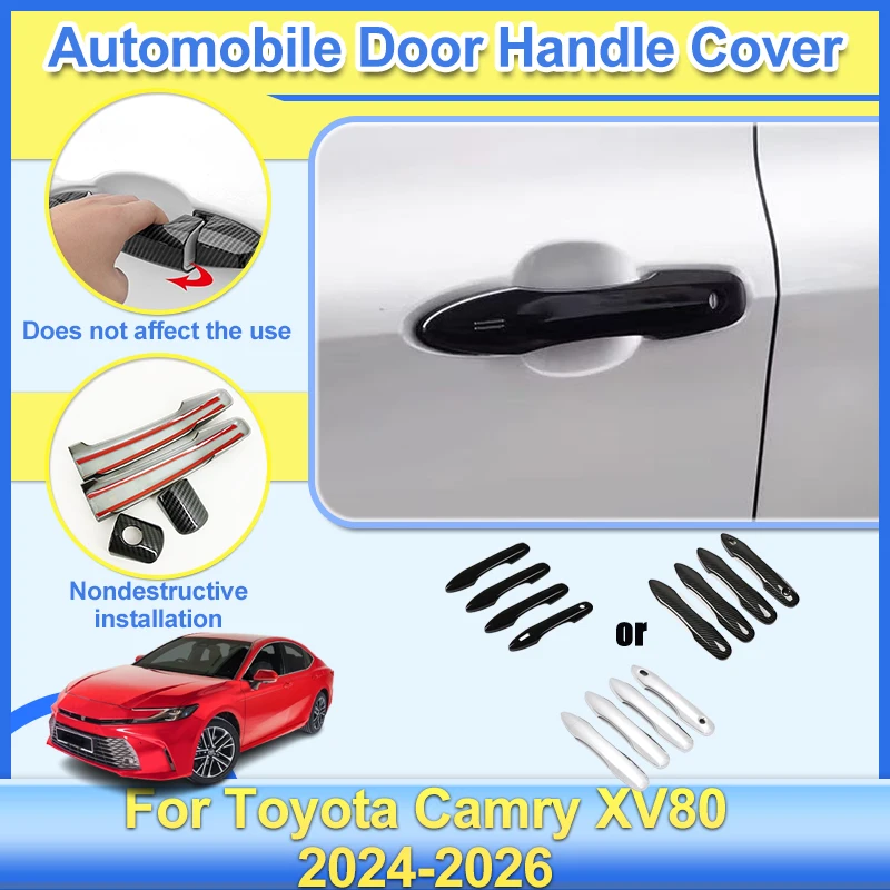 

Car Door Handle Cover For Toyota Camry XV80 Accessories 2024 2025 2026 Exterior Door Handle Outer Sticker Cover Protective Parts