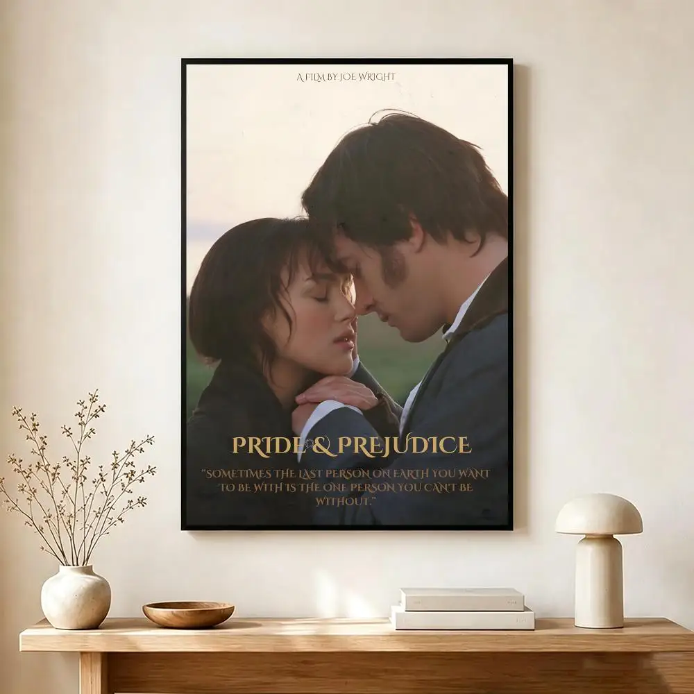 Classic Movie P-Pride Prejudice Poster Lightweight Self‑Adhesive PP Wall Decal for Study Living Room Bedroom Decor Gift