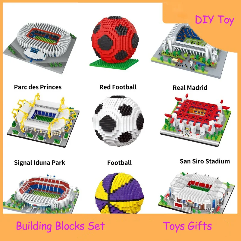 

Набор строительных блоков для сборки футбольного поля, идеально подходит для творческих игр, идеальный подарок на день рождения для детей.