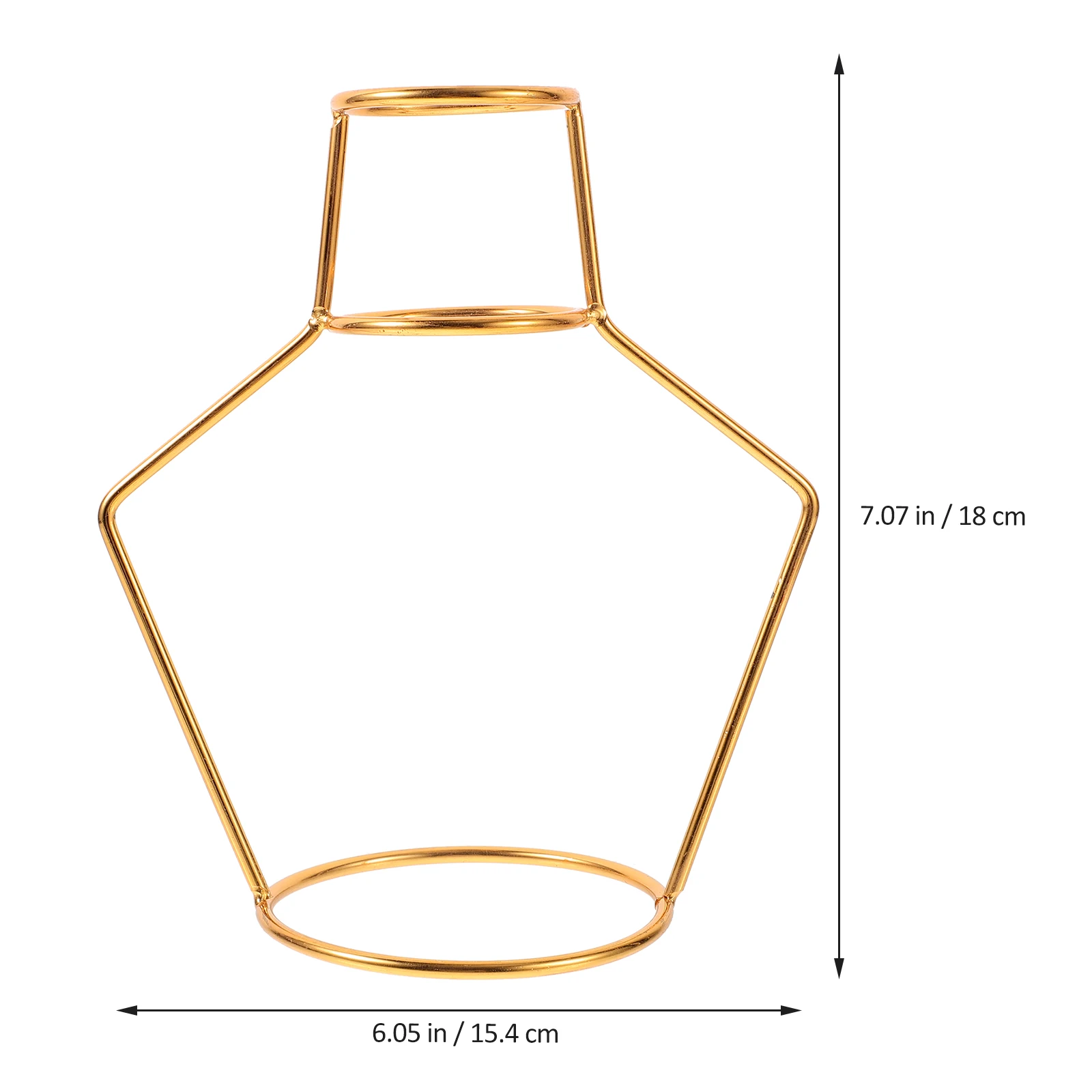 

1pc Sturdy Iron Hollow Flower Vase Frame Wedding Centerpiece Table Decoration Vintage Planter Display Electroplated Rustproof