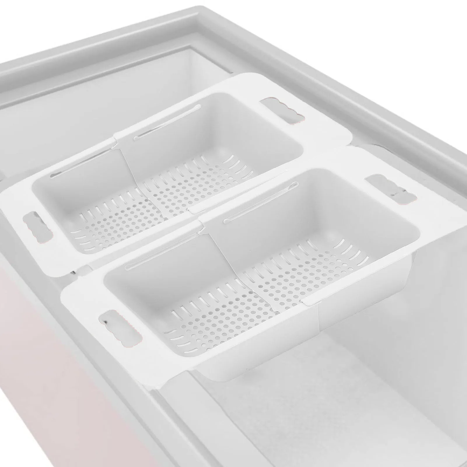 Adjustable Chest Freezer Basket with Handle, Deep Freezer Organizer Bin - Expandable Storage Organizer for Kitchen