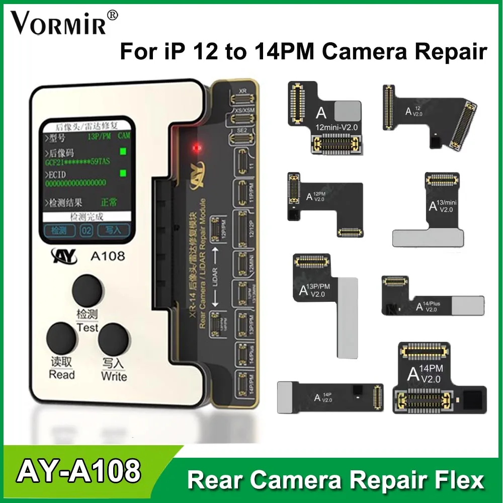 

AY-A108 Wide Angle Rear Camera Repair Adapter for iPhone 12 13 14ProMax To Solve Message Pop-up by Rear Camera Repair Flex Cable