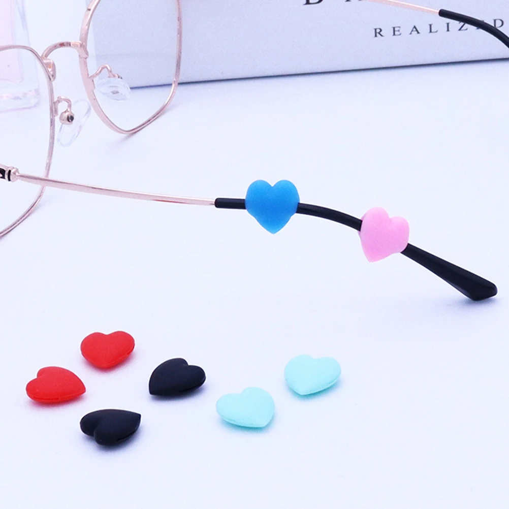

15 Pairs Anti slip Glasses Covers Silicone Ear Grips Universal Glasses Holders Ear Hooks Black White Red Non slip