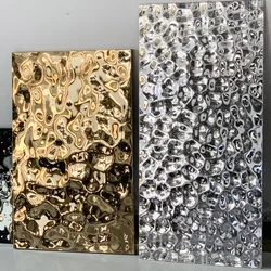 Gold Colored Stainless Steel Plate Water Ripple Stainless Steel Sheet Wall Decoration ASTM JIS Cold Rolled Stainless Steel