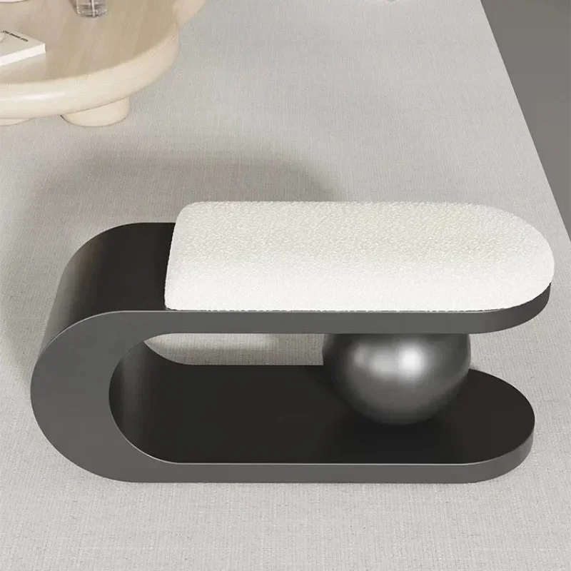 Nordic Light Luxury Home Furnishings Shoes Change Doors Living Room Sofa Bar Stool Creative Low Stool Simple Stool Rest Metal