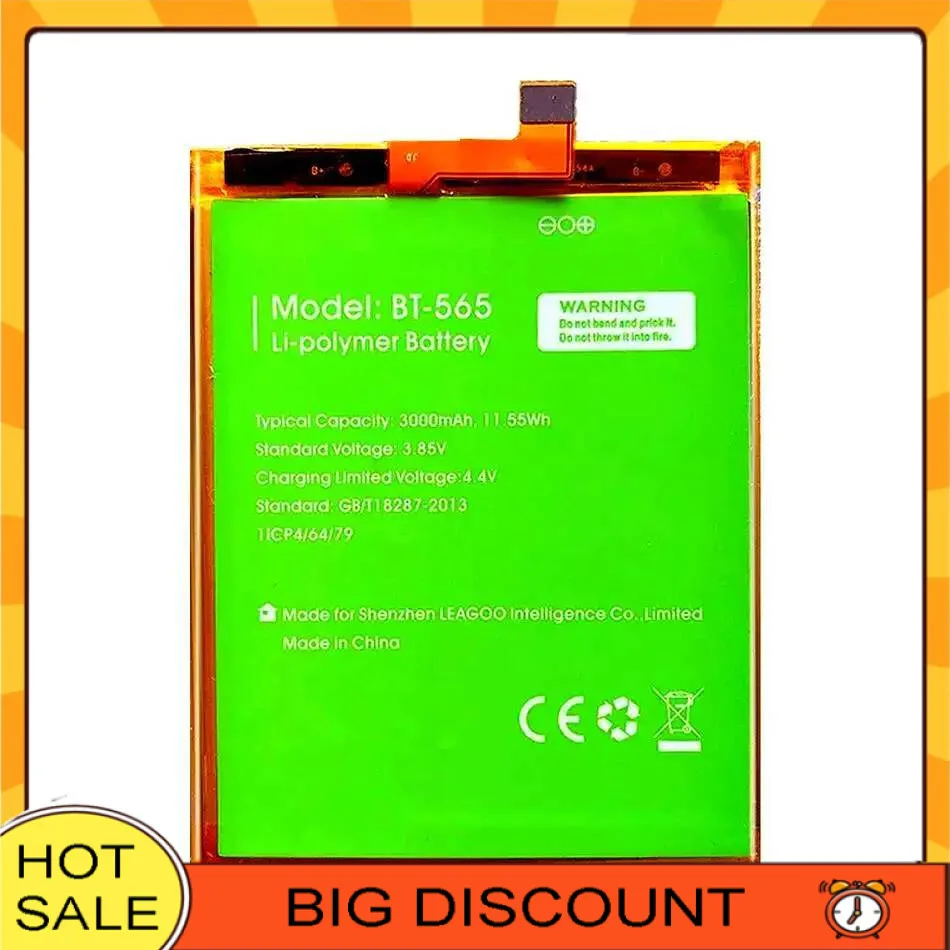 

For Leagoo Kiicaa Mix T5 T5C 3000Mah BT565 BT566 Mobile Phone Battery Fast Charging