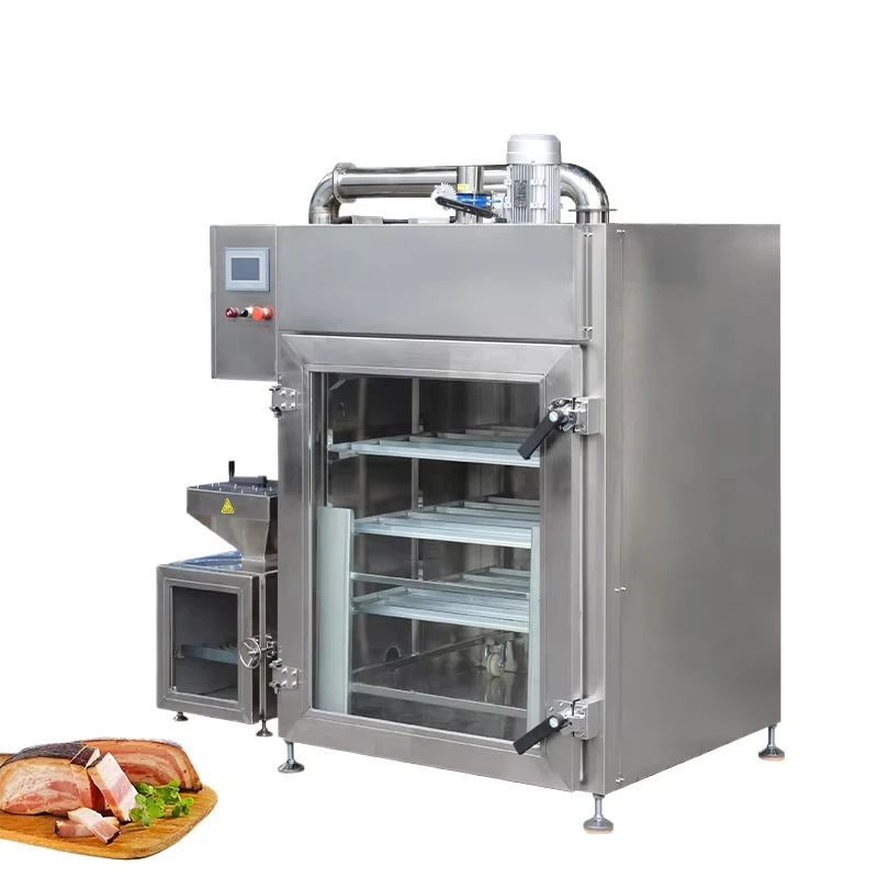 Smoker Oven Commercial Electric for Meat Fish Sausage Chicken Ham Stainless Steel Machine with Warming Rack and Lockable Casters