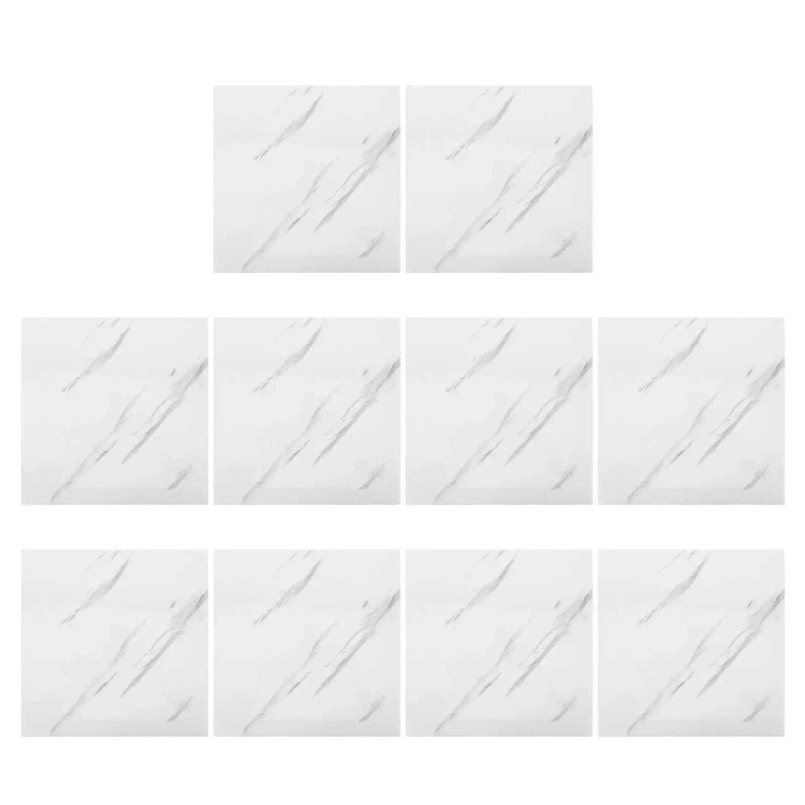 

10 Pcs Imitation Porcelain Tiles Peel and Stick Marble Wall Bathroom Backsplash Kitchen Easy Effect