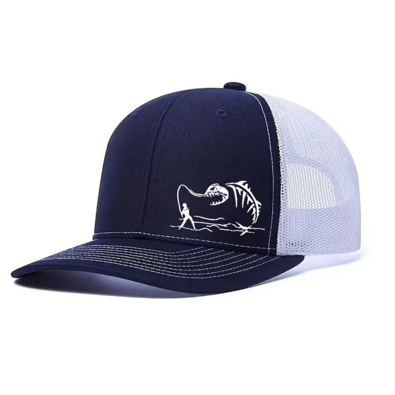 1 Stück Neue Modische Richardson Micro Curved Trucker Cap mit Angelmotiv, Atmungsaktive Sommer-Netzkappe, Baseball-Mütze für Outdoor-Aktivitäten, Gorras Hombre – Detail 6