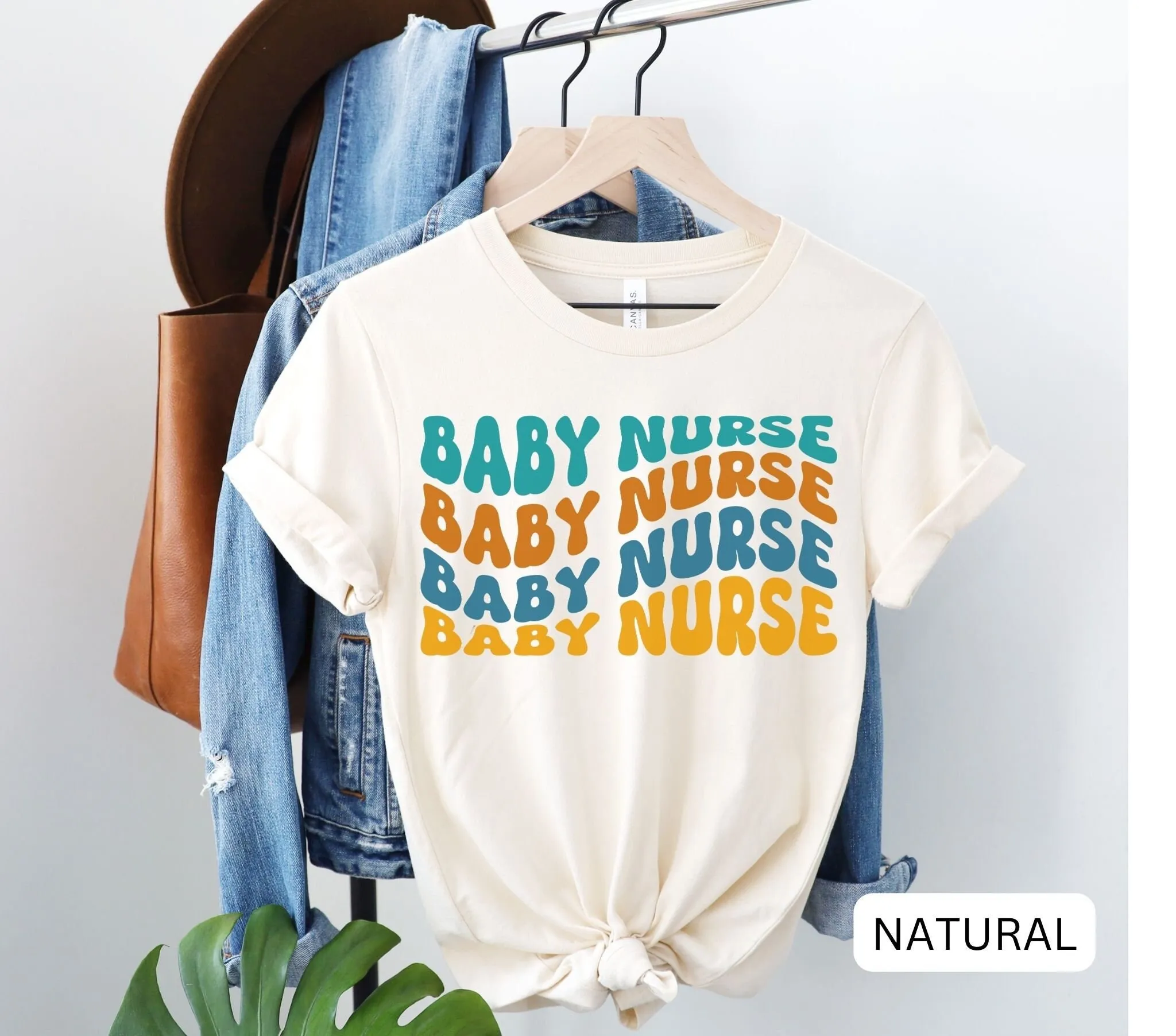 Retro Nurse T Shirt Labor And Delivery Baby New L D Midwife