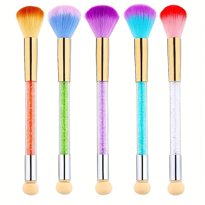 

Набор кистей для ногтей с двойной головкой, 5 шт. - градиентные цветные кисти для ногтей, множество вариантов, подходят для домашнего использования/маникюрного салона