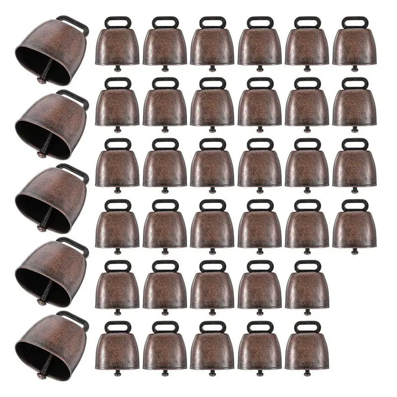 

[A38F!НОВИНКА!】 Медные колокольчики (50 шт.) с чистым звуком, для улицы, с защитой от потери, винтажные, громкие, бронзовые, для DIY-проектов и декора.