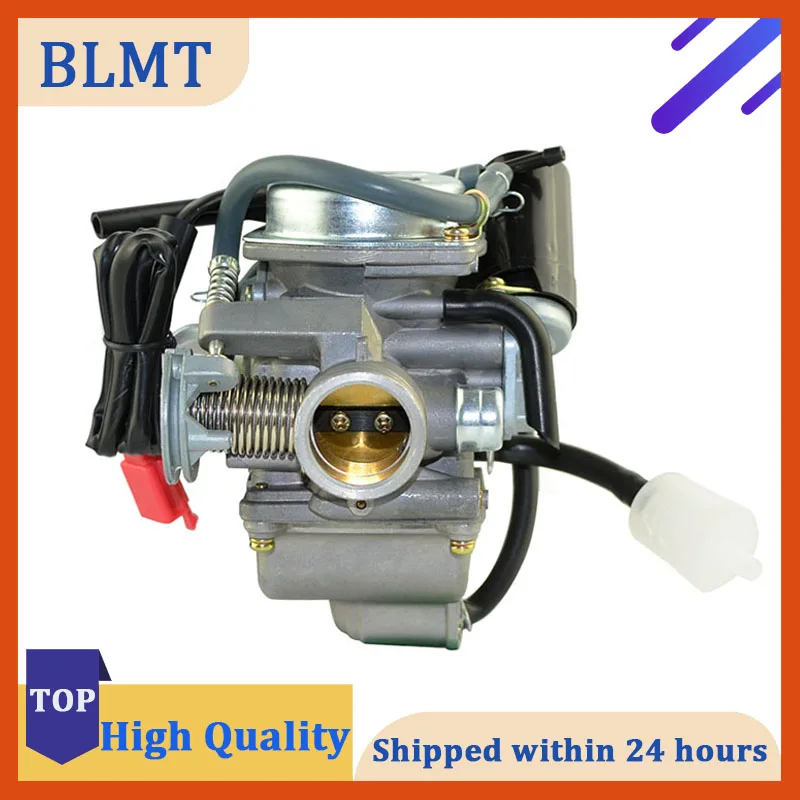 

Motorcycle Manifold Intake 24mm PD24J Carburetor For 4-Stroke GY6 125cc 150cc ATV Go Karts Scooter Mopeds QMJ/QMI157 QMJ/QMI152