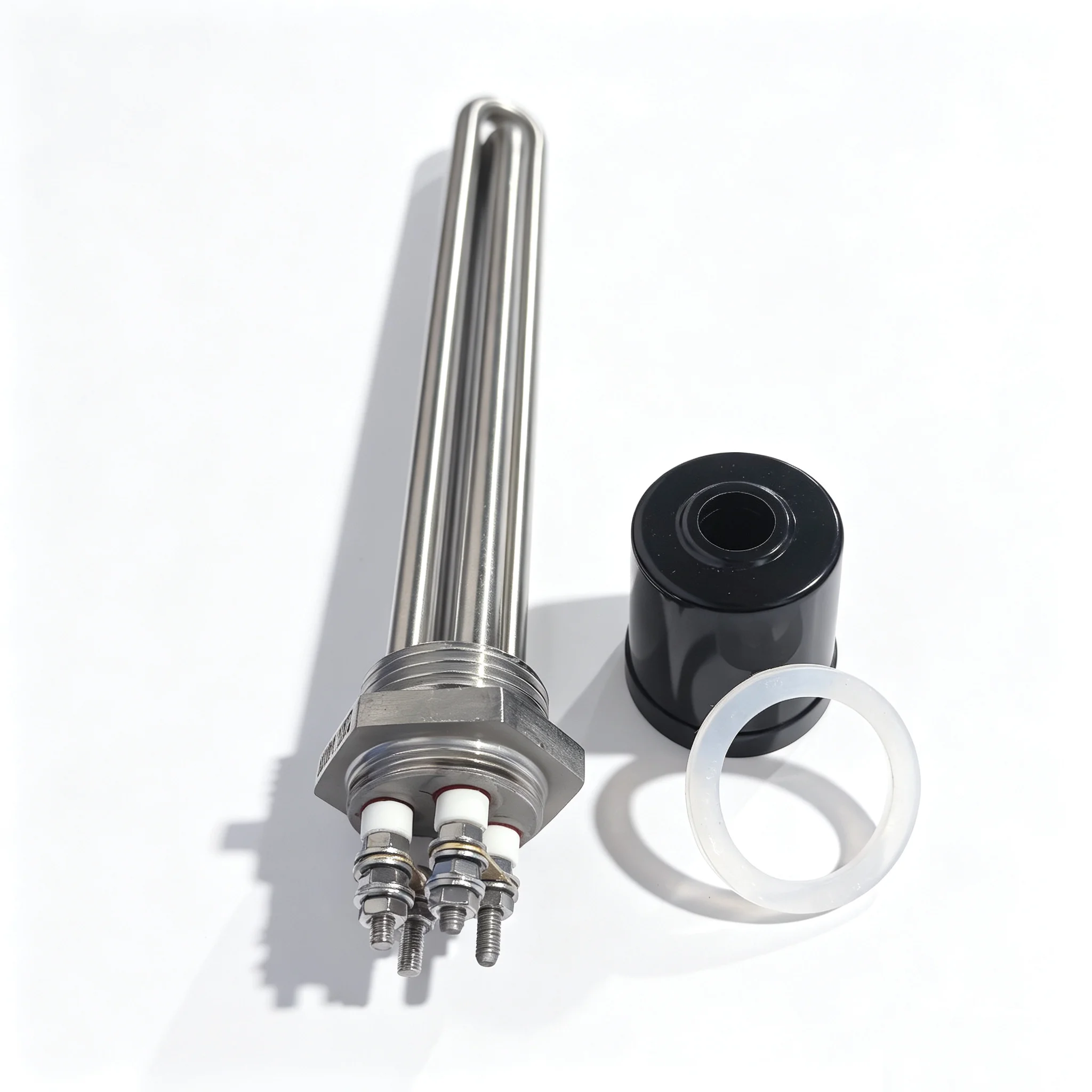 DERNORD 1inch Electric Water Heater 220V Solar Water Heating Element DN25 32mm Immersion Heater 1.5/2.5/3.5/4.5/5.5kw SUS304