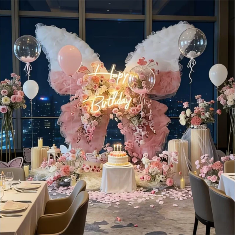 New Giant Ironwork Butterfly Stereoscopic Meichen Decorates Scenery Diy Simulation Wedding Wedding Ceremony Ornaments Shelf