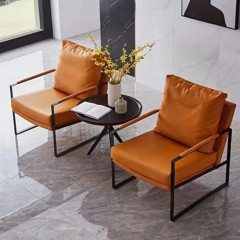 # Multi-Color Customizable Fashion Leather Metal Frame Durable Comfortable Office Sofa Set Apartment Hotel Use