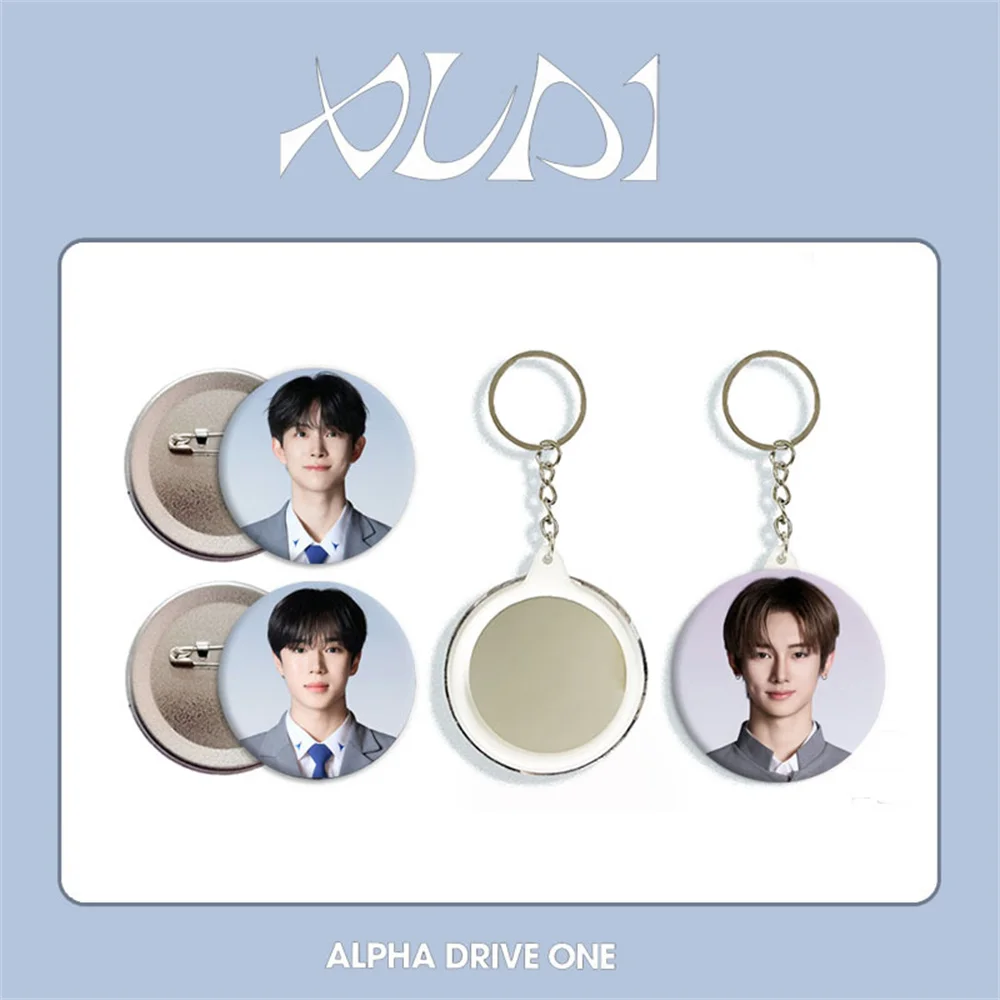 ALD1 ALPHA DRIVE ONE Badge Lee Sangwon Anxin Xinlong Geonwoo Jiahao Lee Leo Sanghyeon Mirror Keychain Fans Bag Charms Collection