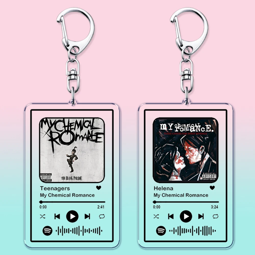 Chaveiros de banda quente para mulheres, acessórios, bolsa, gerard way, frank,ero, perigo, dias, lista de reprodução de música, código, joias, fãs, presentes