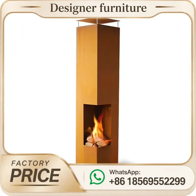 Portable Wood Pellet Stove With Chimney Modern Heating For Outdoor Camping Home Efficient Fuel Saving