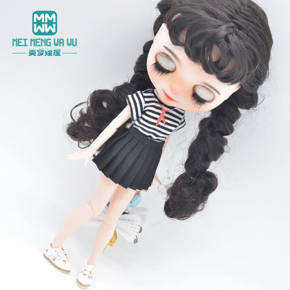 

Clothes for doll Stylish pleated skirt fits 28cm Blyth Azone OB22 OB24 Toys Gift