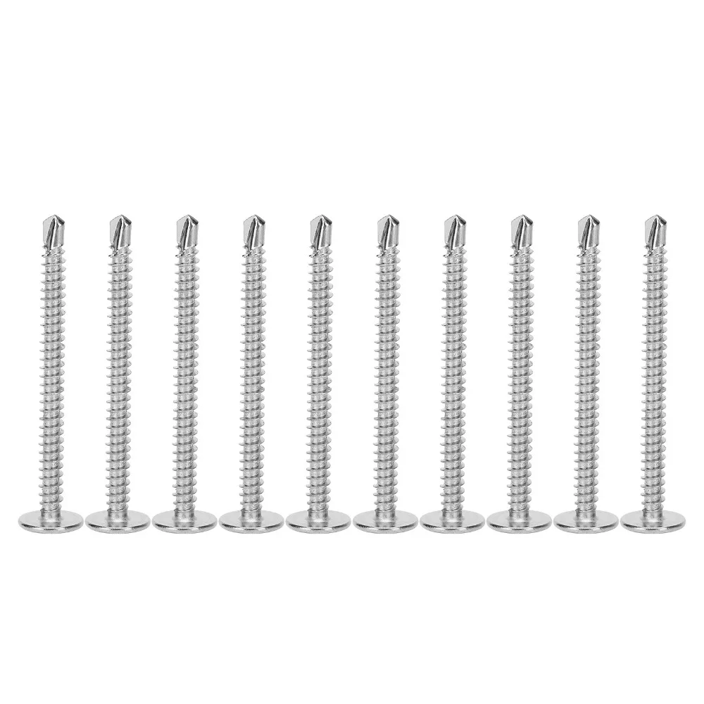 25PCS Ideal Phillips Drive Self Tapping Screws Fully Threaded Quick Sheet Metal Screws Tek Screw For Plastic