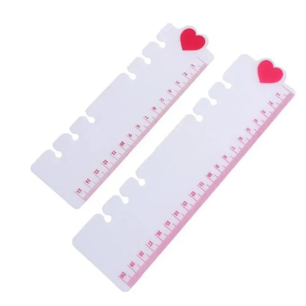 Plastics Loose Leaf Hand Ledger Ruler Wear Resistant Clear Scale Bookmark Ruler Soft Frosted Texture Measuring Ruler Student