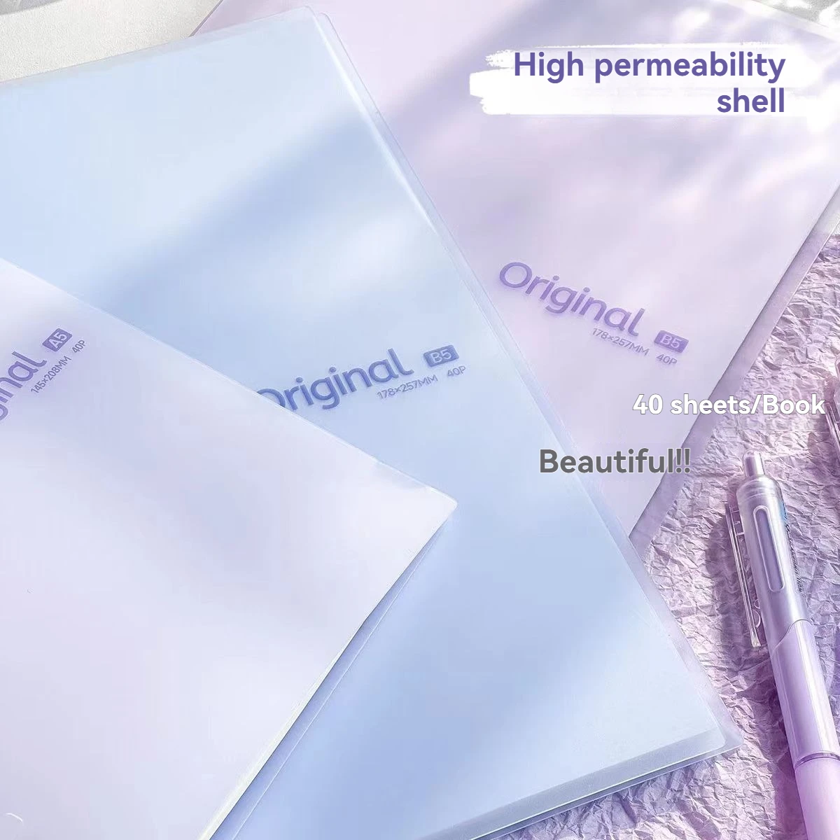 1 قطعة A5/B5 38 ورقة ثلاثة حفرة كليب انفصال فضفاض ورقة دفتر مع قيمة جمالية عالية ، دفتر الطالب #4