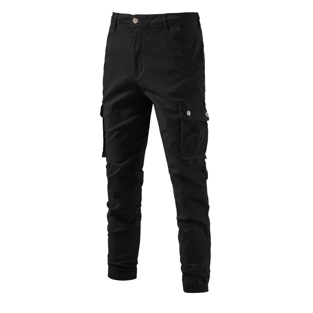2023 Spring and Autumn New Men's Pants Casual Overalls Breathable Men's Youth Solid Color All-match Pants брюки карго карго