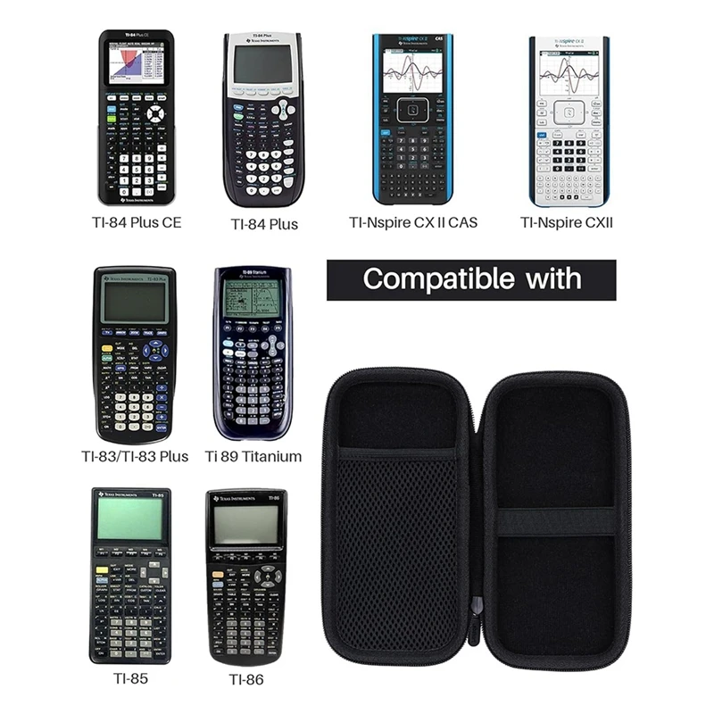 Estojo rígido Compatível com TI-84 Plus CE, TI-Spire CXII, TI-83 Plus, TI-89 Titanium, TI-85, TI-86, TI-86