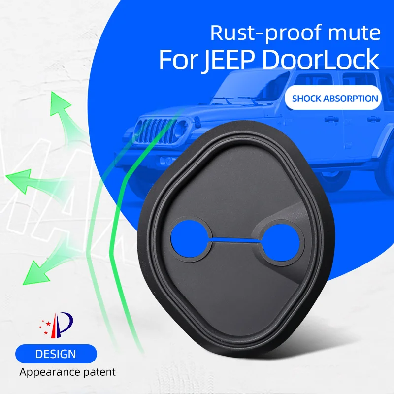 Silica Gel Door lock Case Car Door Lock Cover Door Check Arm Protector Cover For JEEP Wrangler  Gladiator Compass Cherokee