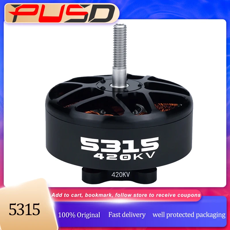 

Axisflying 5315 Brushless Motor 420KV 6-8S for 15inch FPV Long Range Drone DIY Part- New Launch Large FPV Motor