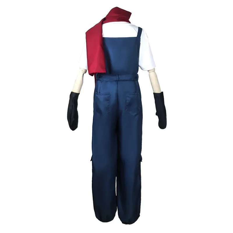 Anime Angels of Death Eddie Cosplay Costume Scarf T-shirt Overalls Suit Man Woman Party Halloween Costume