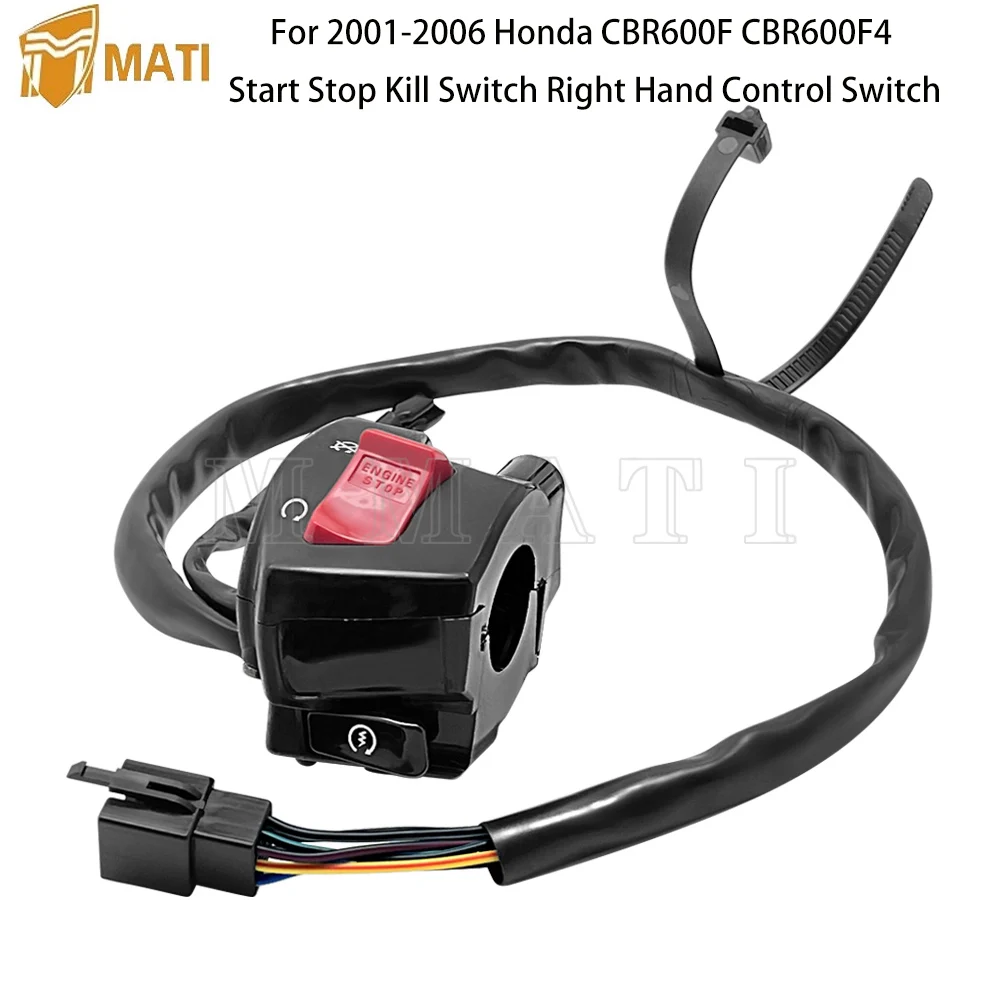 For Honda CBR600F CBR600F4 2001-2006 Start Stop Kill Switch Right Hand Control Switch 35013-MBW-A12 35013-MBW-A11 35013-MBW-A10