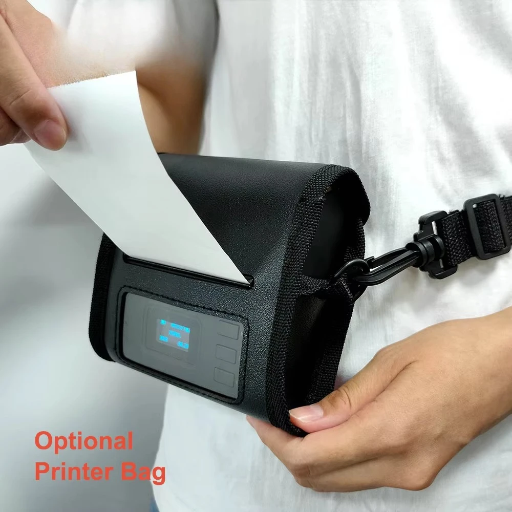 ZM01 Portable Wireless Receipt Printer for Small Business Mini Inkless 80mm Thermal Printer