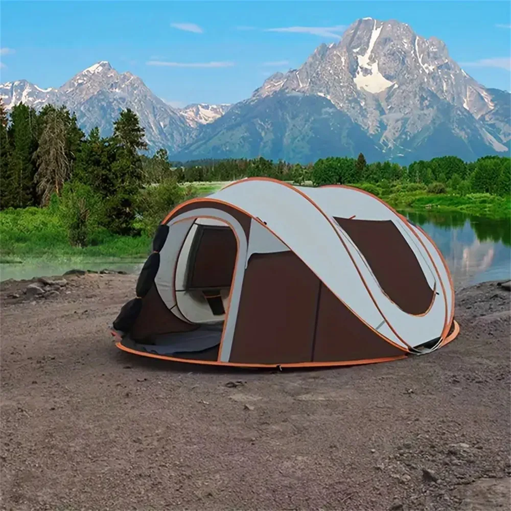 Tent outdoor camping free to set up quick-open hand-thrown boat-shaped tent camping tent travel anti-mosquito net