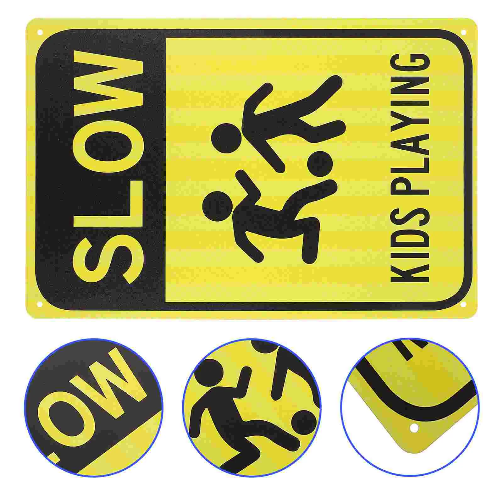 

Street Sign Slow Down Road Sign Kids Play Caution Sign Metal Road Sign Traffic Street Sign Kids Slow Down Sign Warning Traffic