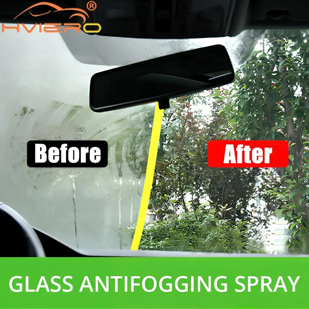 50/100/300ml Durable Lasting Car Inside Glass Improves Driving Visibility Anti Fog Spray Prevents Sight Cleaning Auto Paint Care