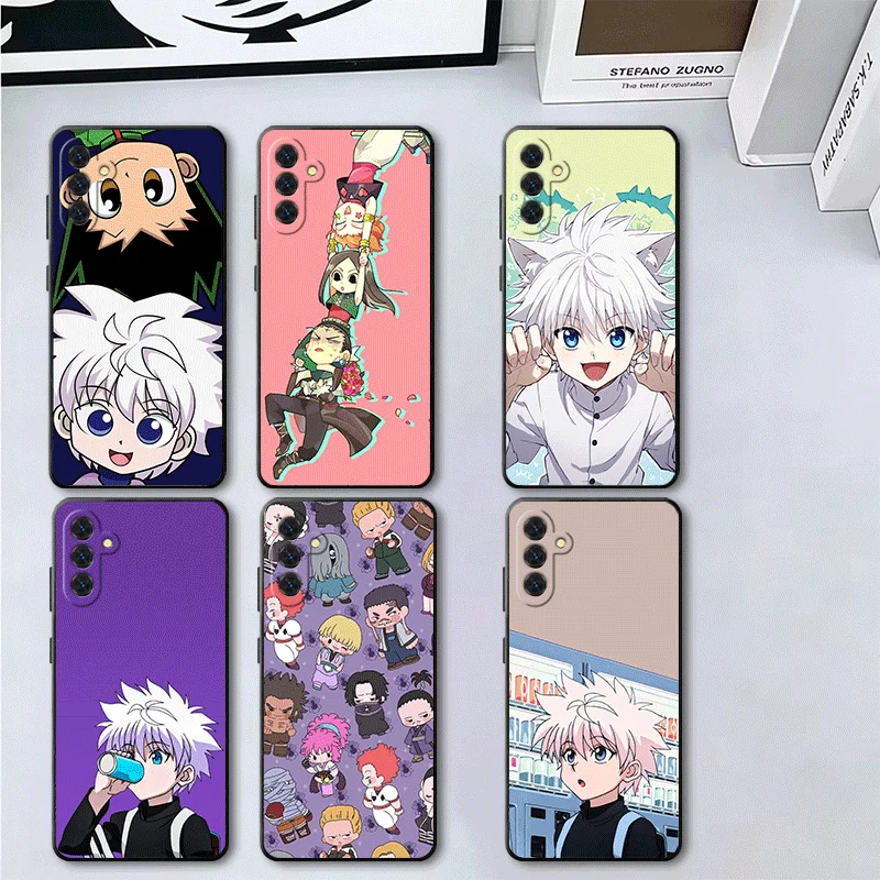 Hunter X-Hunters Cute Soft Phone Case for Samsung A17 A37 A57 A16 A26 A36 A56 A15 A25 A35 A55 A14 A24 A34 A54 A13 A33 A53 Black