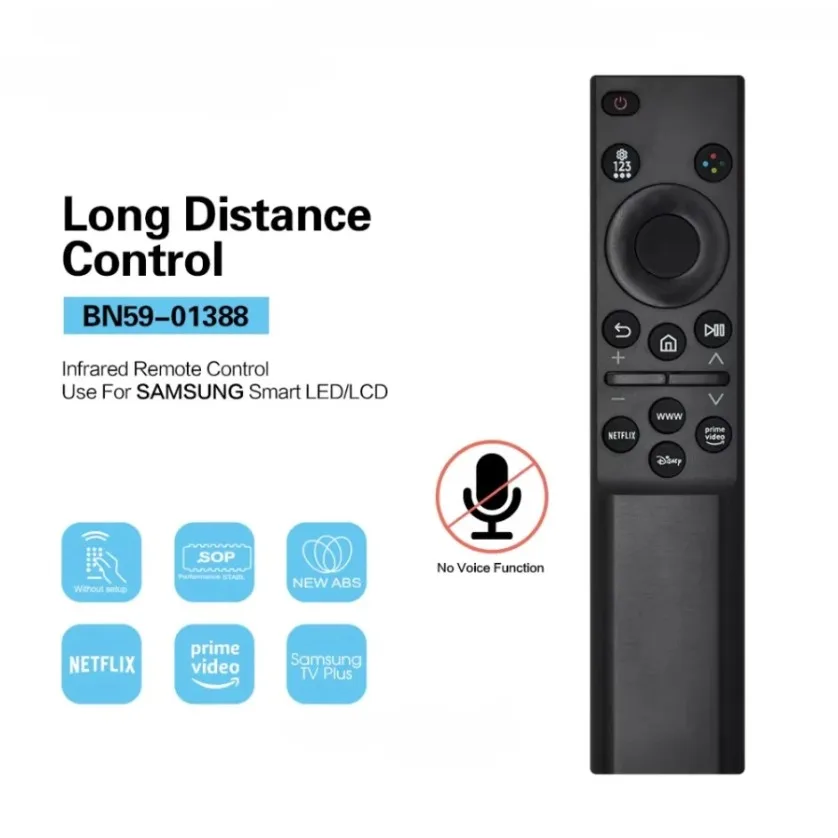Universal Smart TV Remote Control BN59-01388 for Samsung Smart TV LED LCD for All Smart TVs with Buttons For Netflix Prime Video