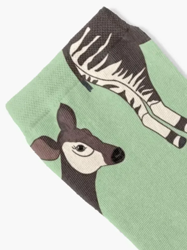 Okapi Side View - Cartoon Socks designer Wholesale Luxury Woman Socks Men's