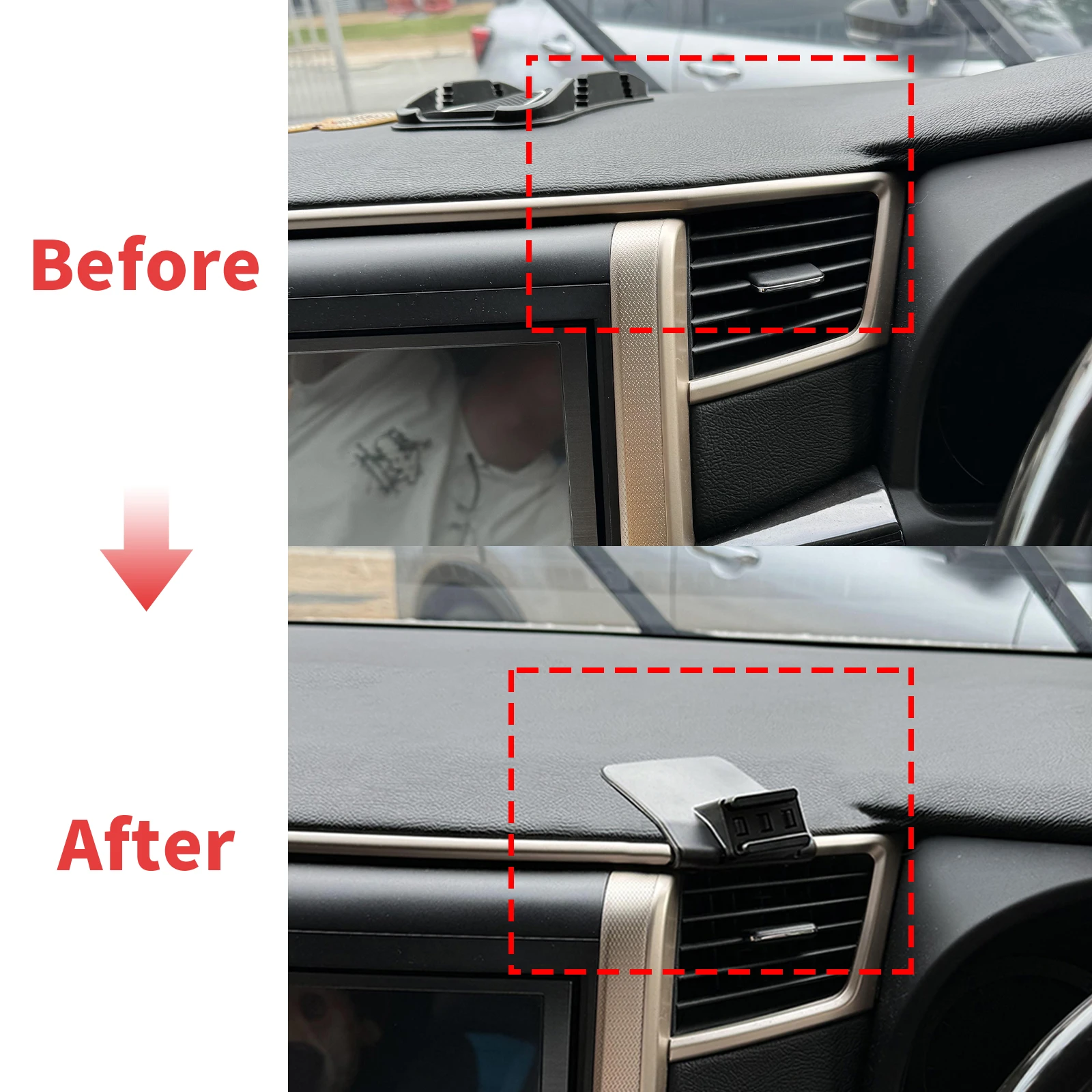 يصلح لتويوتا ألارد Vellfire 20 AH20 2010 2011 2012 2013 2014 RHD شاشة متكاملة جبل حامل هاتف جبل اكسسوارات السيارات #2