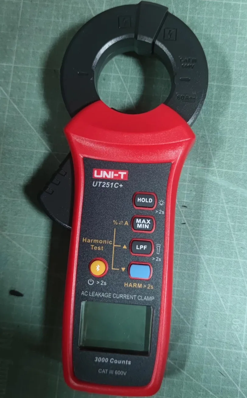 1pc UNI-T UT251C+ Leakage Current Clamp Meter 60A AC Digital Ammeter Pliers True RMS*SY