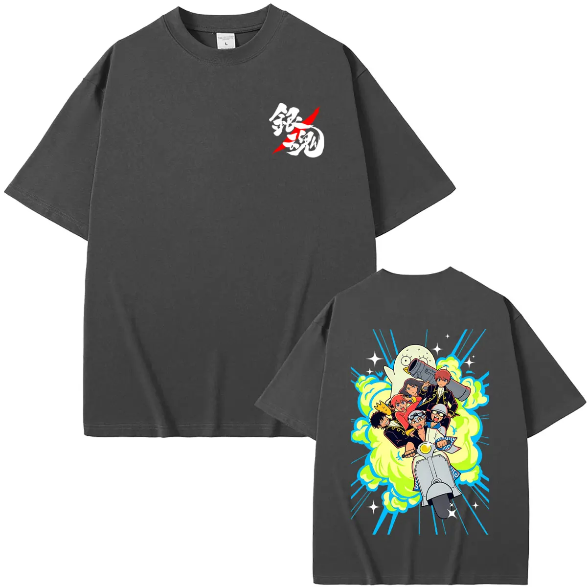 Anime Gintama Sakata Gintoki Merch T-shirt Men Women Casual Soft Cotton T Shirts Male Cartoon Manga Cosplay Tshirt Streetwear
