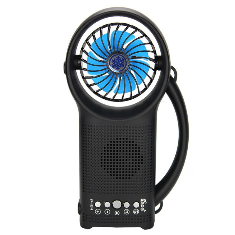 Radio FM multifonction FP-122-S charge solaire haut-parleur Bluetooth Shoous haute puissance ventilateur lampe de poche haute sensibilité