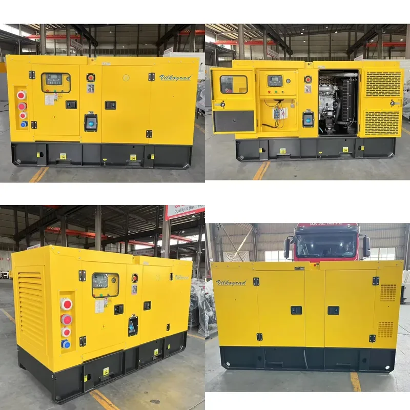 Yellow Generator 50 KVA 3 Phase 40KW Silent Type Auto Start Remote Start Water Cooling System