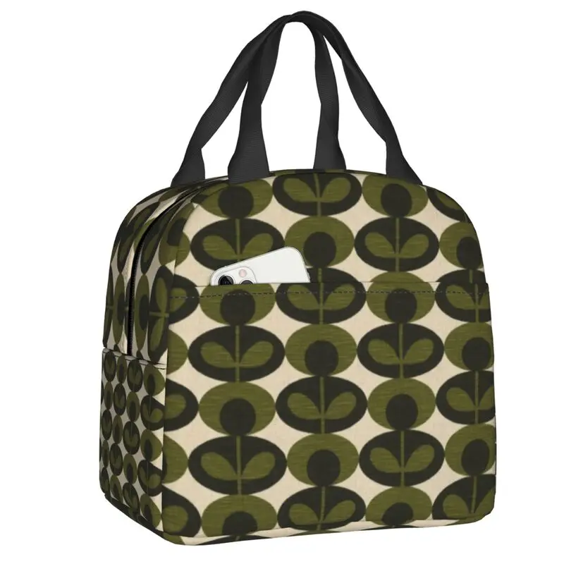 

Пользовательские Orla Kiely с несколькими стержнями, термоизолированные сумки для обеда с цветами, современный портативный контейнер для обеда для школьного хранения, коробка для еды