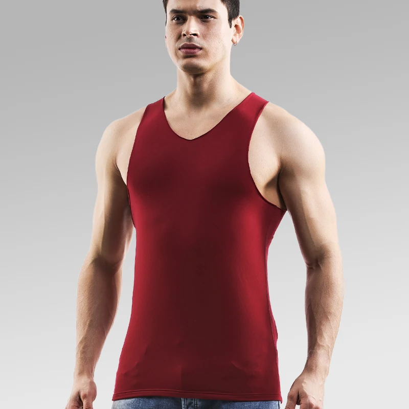

1pc Antarctic men's thermal vest seamless autumn and winter with fleece thickened slim-fit plus size undershirt vest tide