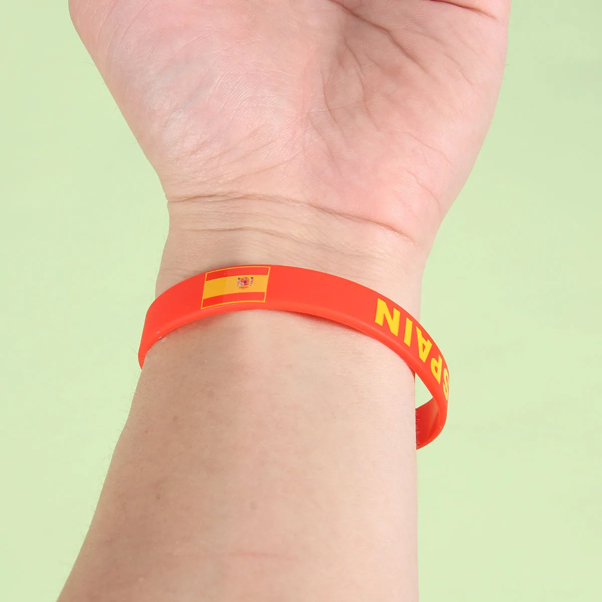 

5pcs Silicone Wristband Durable Soft Long Term Use Various Colors Country Flag Decorative Bracelets Games Accessories