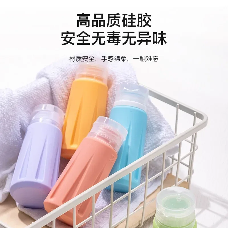 60/90ml Small Split Bottle Lightweight Soft Silicone Tube Bottles Wear-resistant Durable Empty Container Travel Essentials