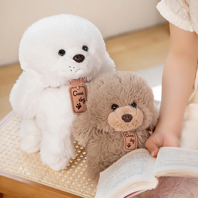 

25/35cm Cartoon Fluffy Teddy Dog Plush Toy Cute Stuffed Animals Pet Puppy Plushies Doll Anime Soft Kids Toys for Girls Gifts